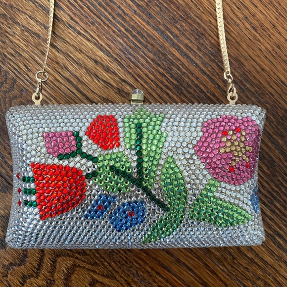 Molly Moore of London Handbags - Molly Moore of London crystal evening bag w/chain